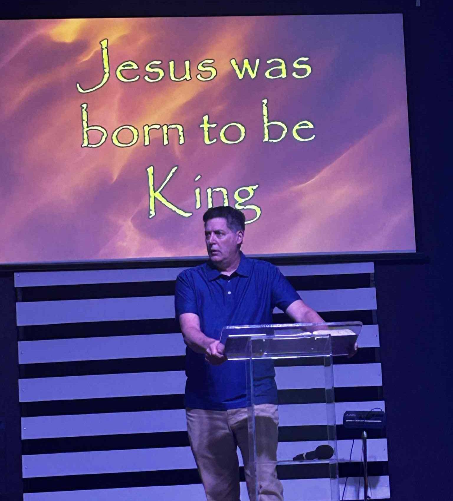 Pastor Brian Holland preaching at Eastside Baptist Church